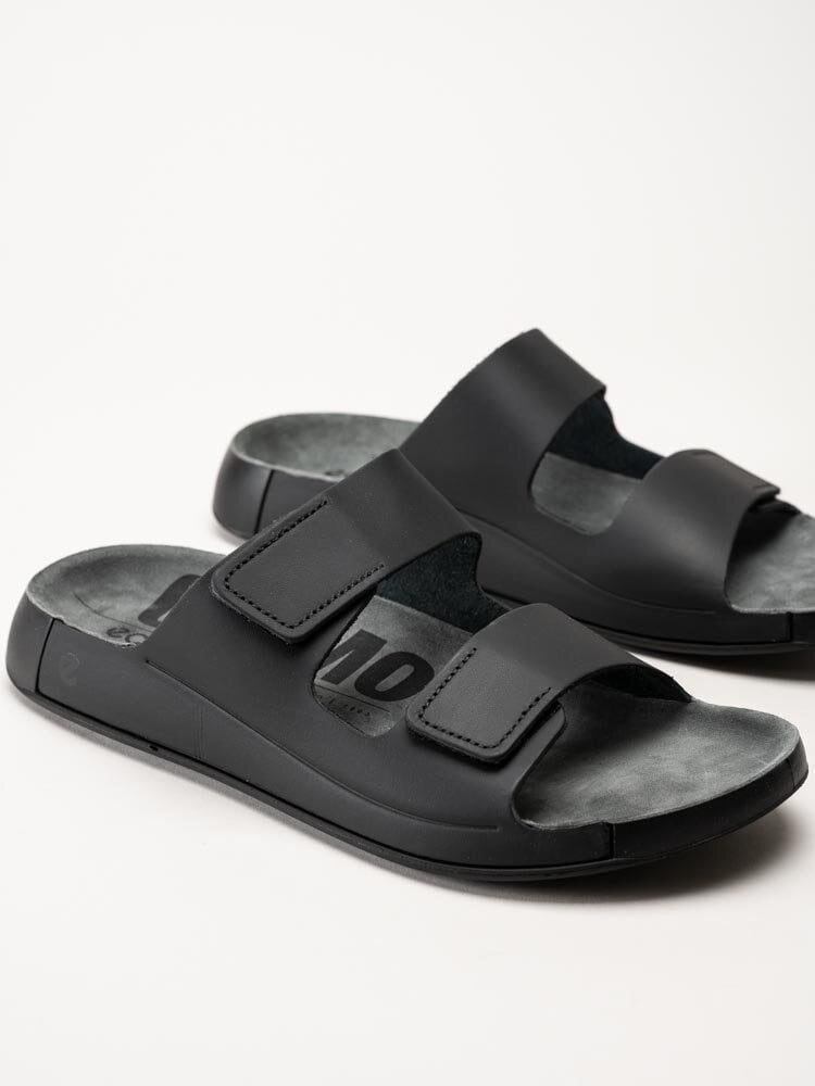 Ecco - Cozmo M Slide - Svarta slip in sandaler i skinn