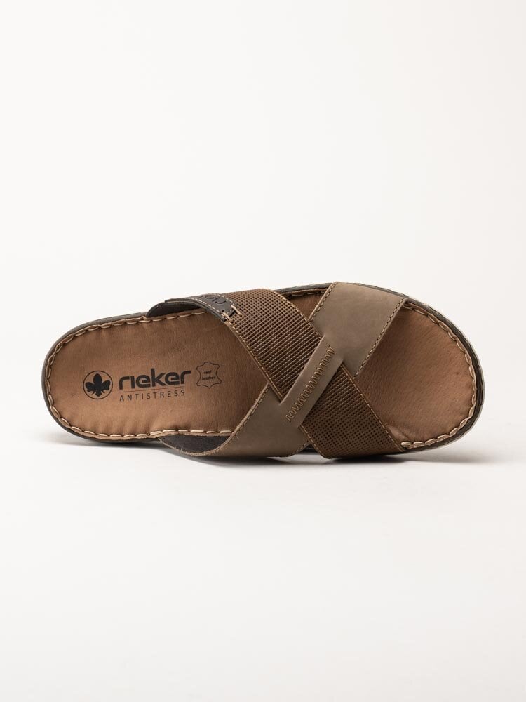 Rieker - Ljusbruna slip in sandaler