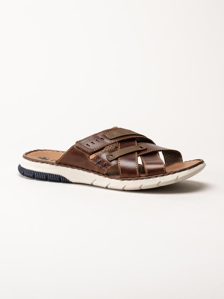 Rieker - Bruna slip in sandaler i skinn