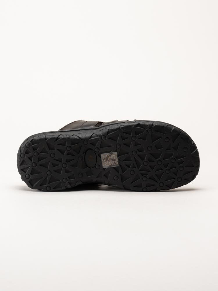 Exani - Fred - Mörkbruna slip in sandaler i skinn