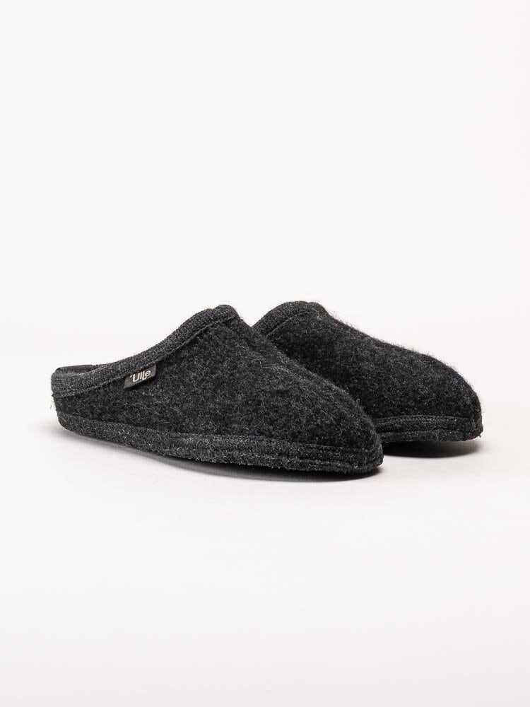 Ulle - Ulle Stripe - Svarta slip in tofflor i ull
