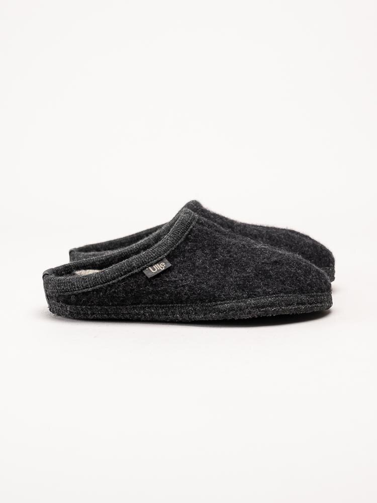 Ulle - Ulle Stripe - Svarta slip in tofflor i ull