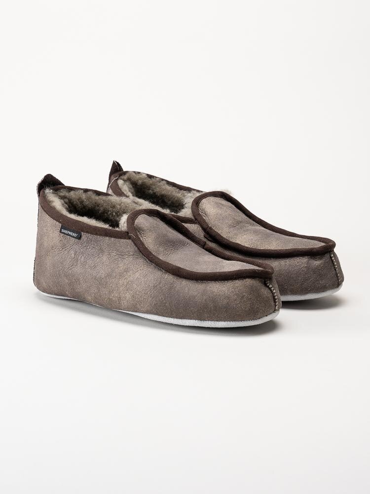 Shepherd - Malte - Bruna varma fårskinnstofflor