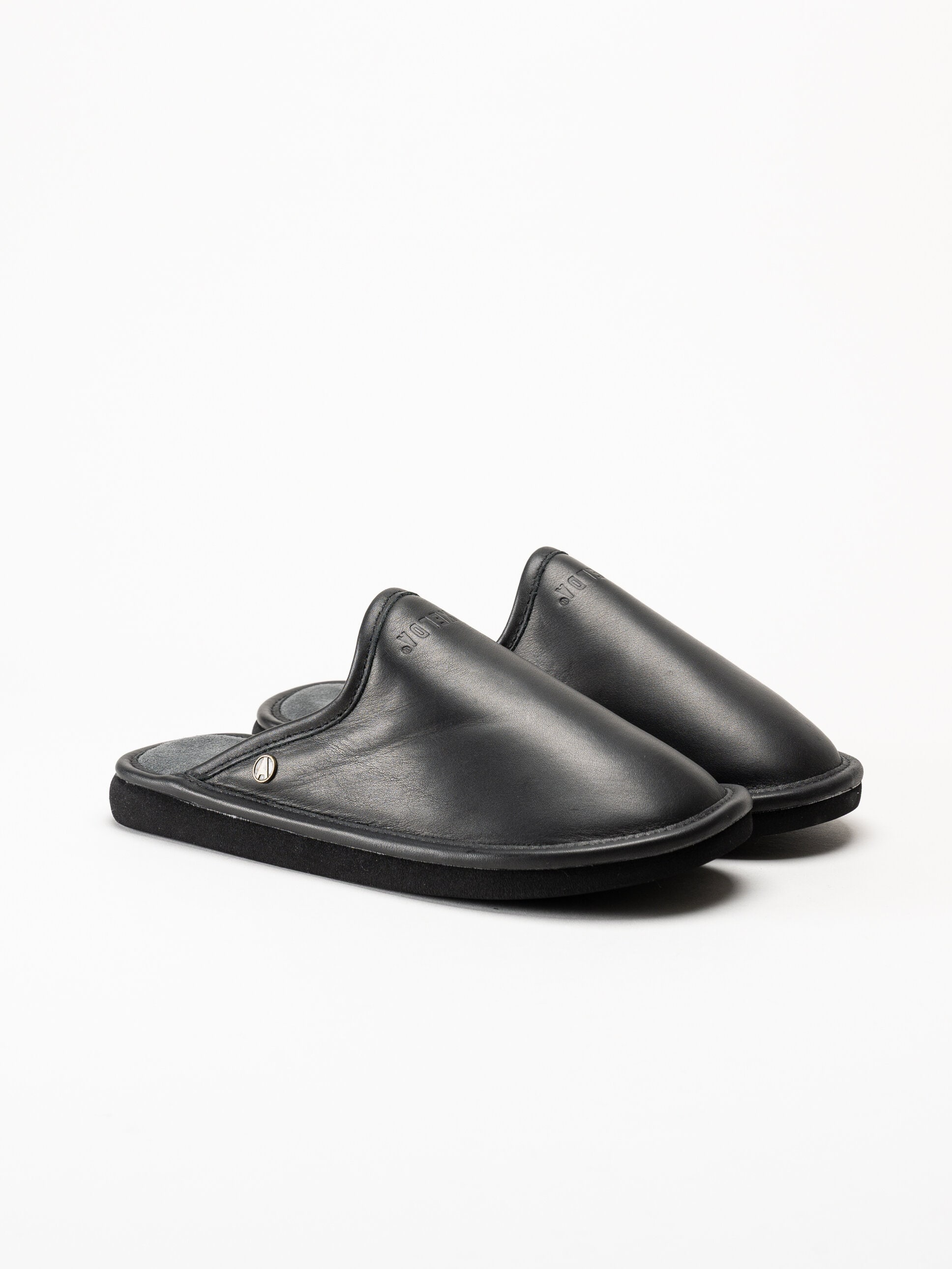 Axelda - Malaga - Svarta tofflor i skinn