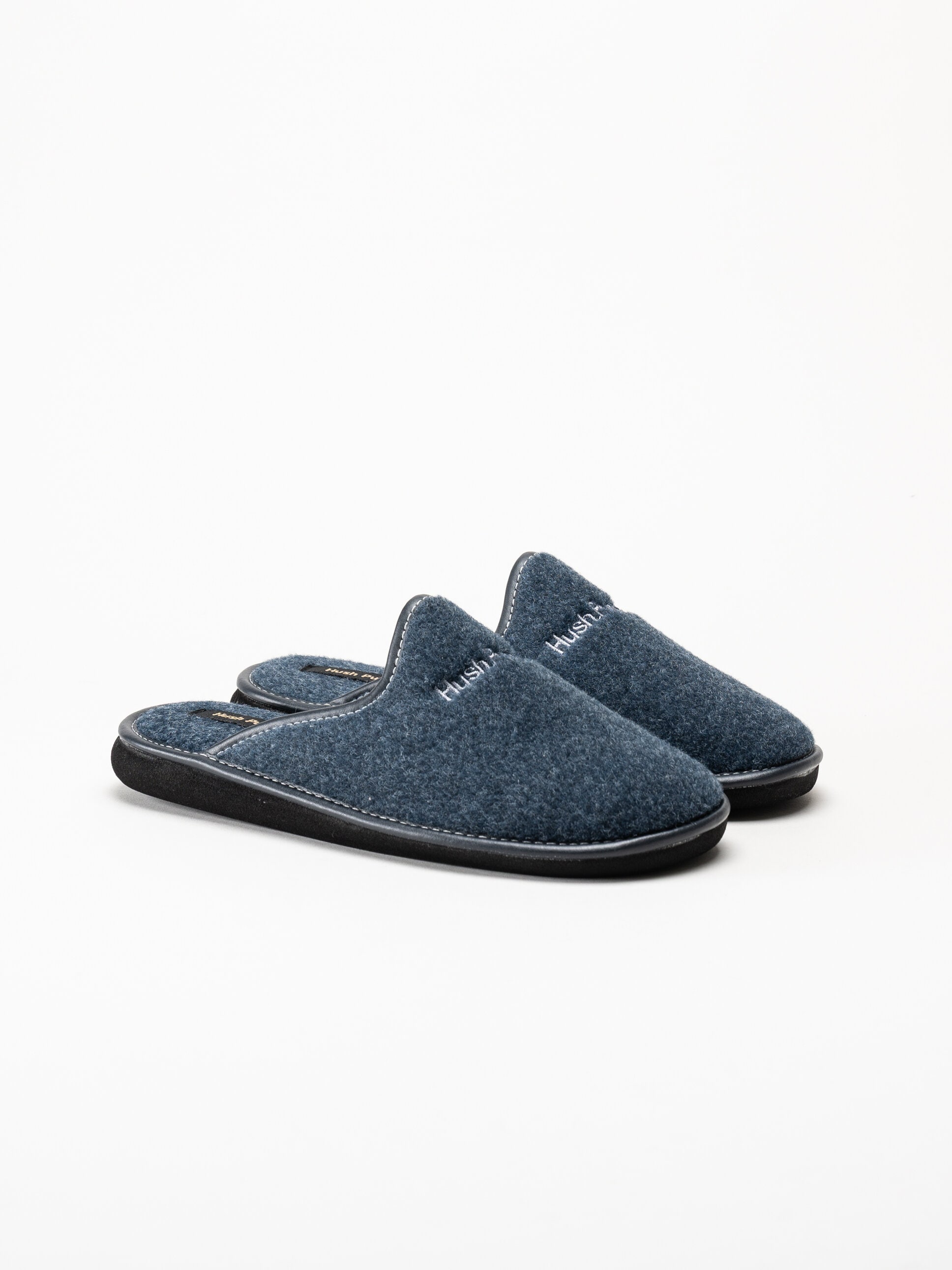 Hush Puppies - Men´s Manuel - Blåa tofflor i filt