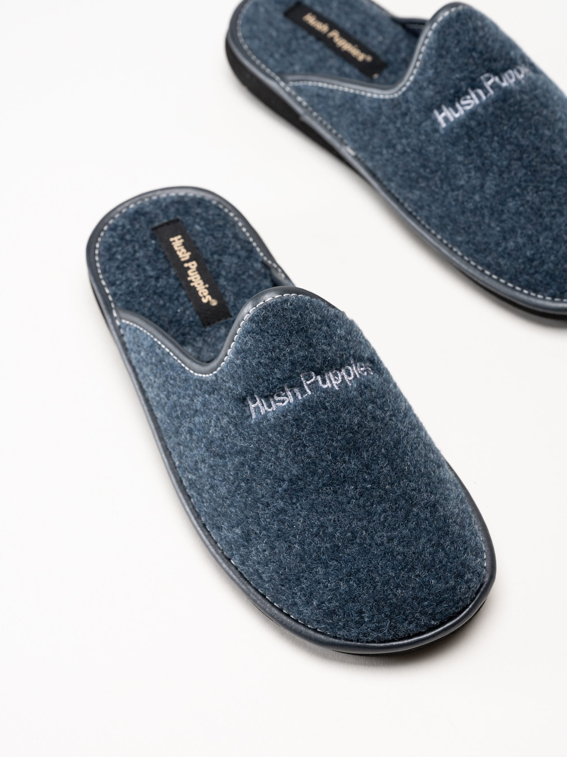 Hush Puppies - Men´s Manuel - Blåa tofflor i filt