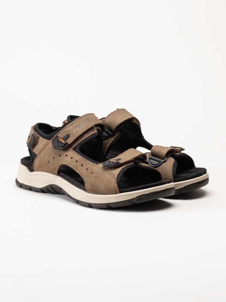 Rieker - Bruna sandaler i nubuck