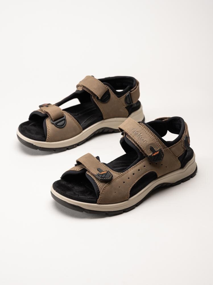 Rieker - Bruna sandaler i nubuck