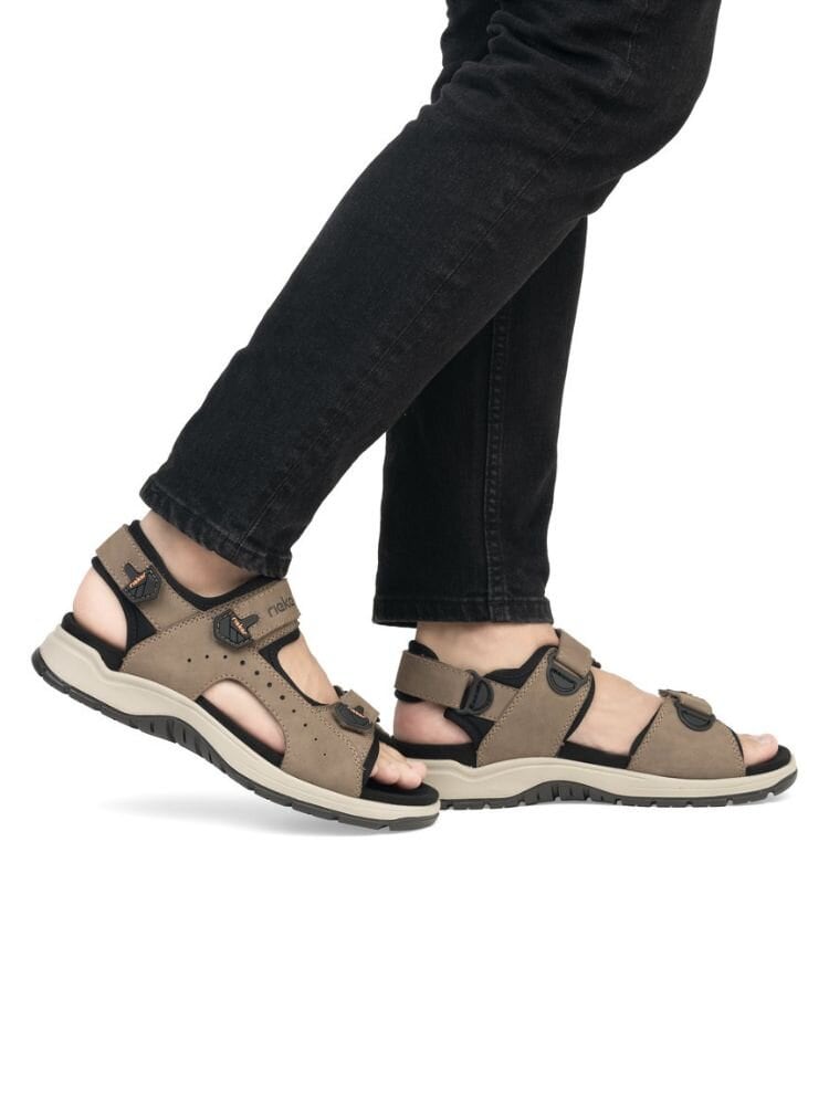 Rieker - Bruna sandaler i nubuck