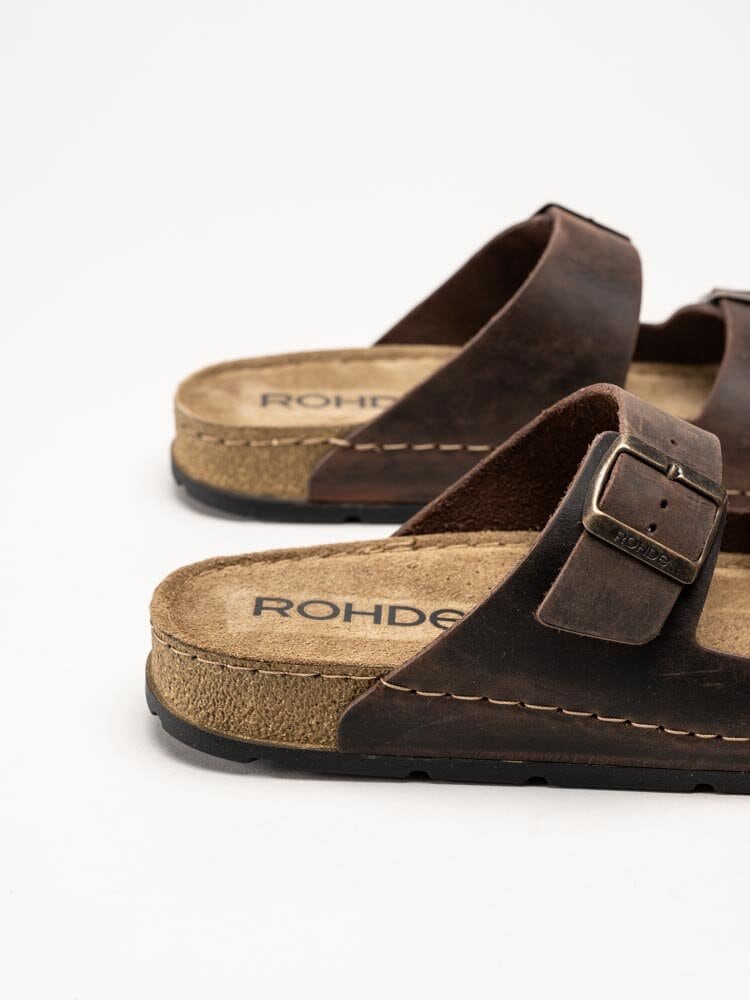 Rohde - H.Soave - Mörkbruna slip in sandaler