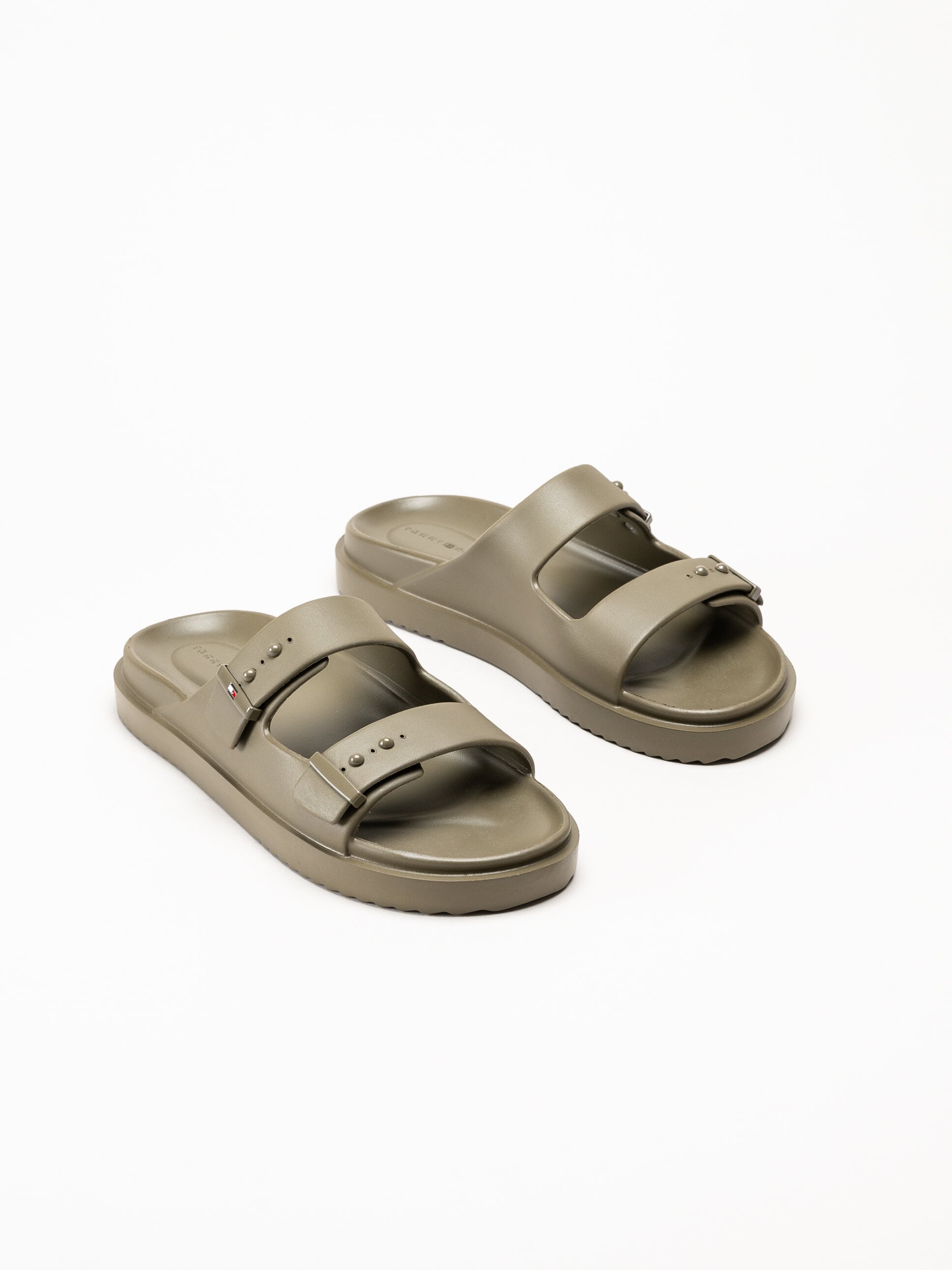 Tommy Hilfiger - Light Pool Slider - Gröna slip in sandaler