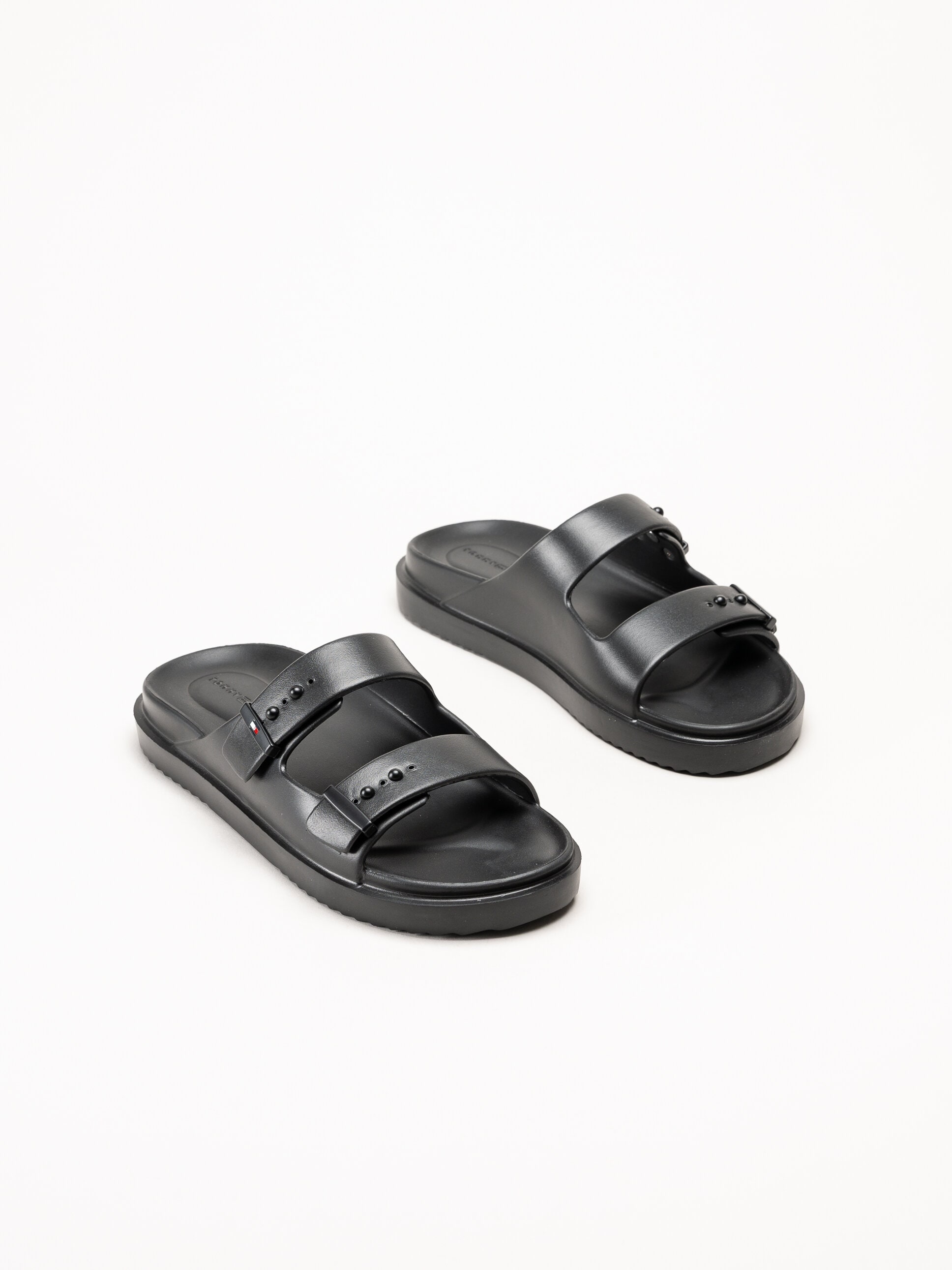 Tommy Hilfiger - Light Pool Slider - Svarta slip in sandaler
