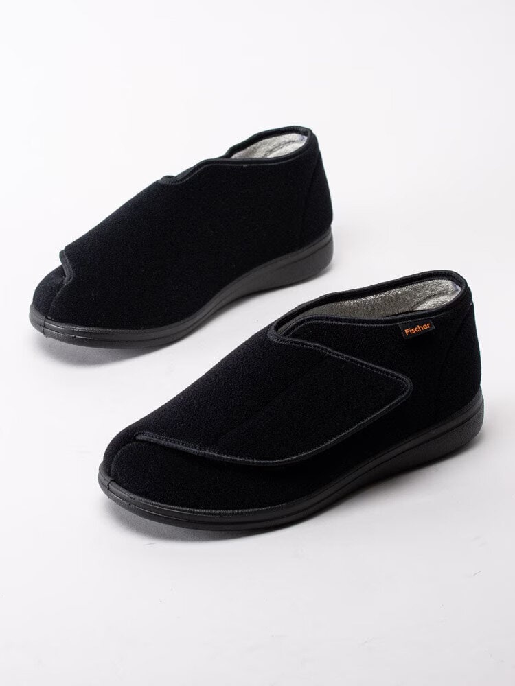 Fischer - Svarta tofflor med kardborrerem