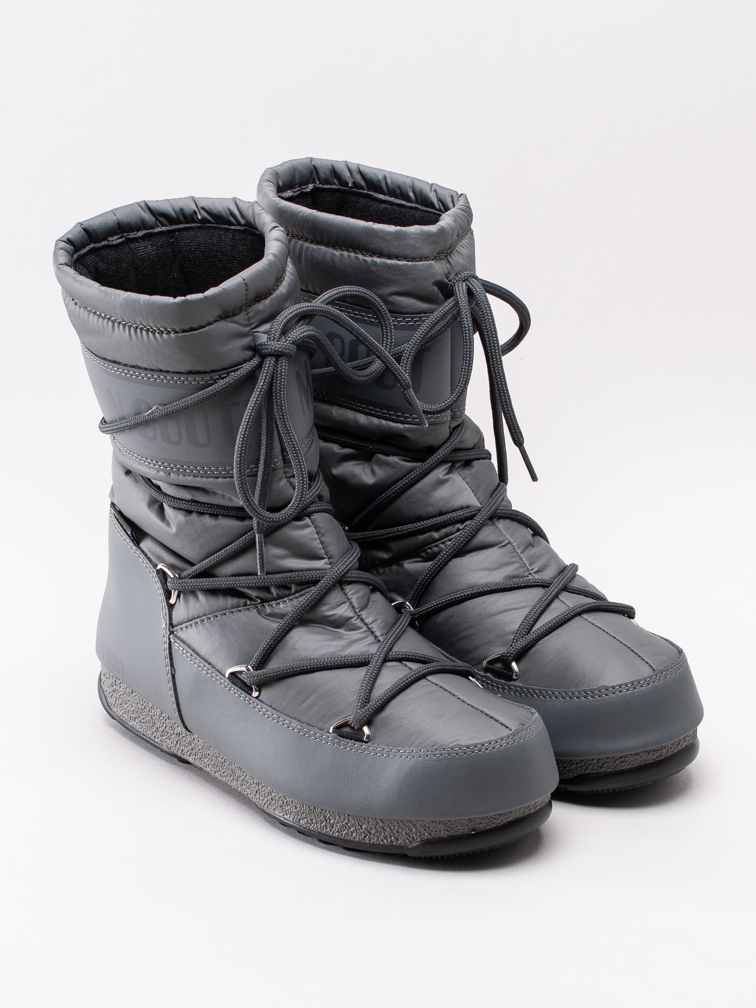 70193015 Moon Boot Mid Nylon WP 965-24009200-006 grå varmfodrade halvhöga vinterstövlar-3