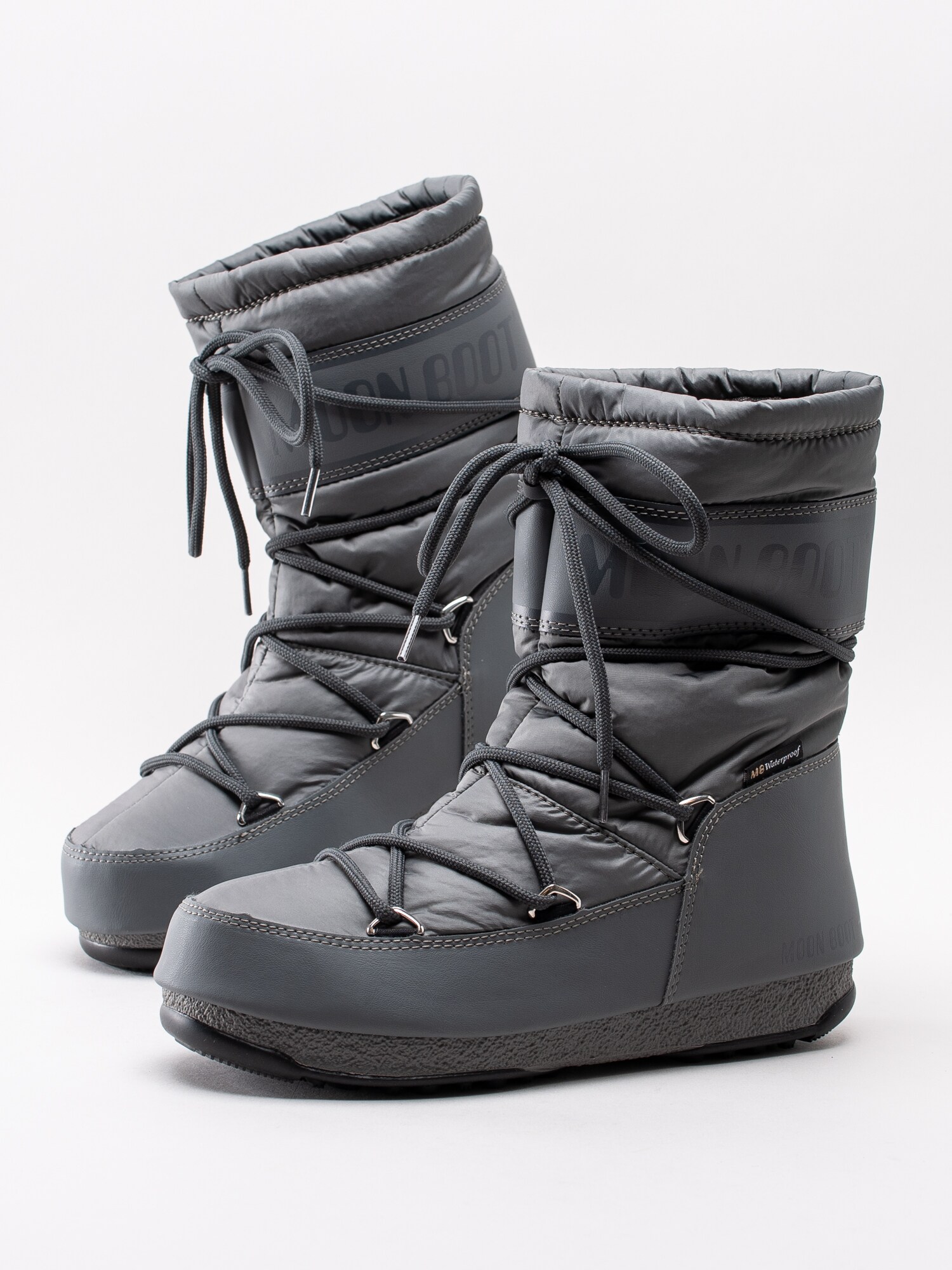 70193015 Moon Boot Mid Nylon WP 965-24009200-006 grå varmfodrade halvhöga vinterstövlar-6