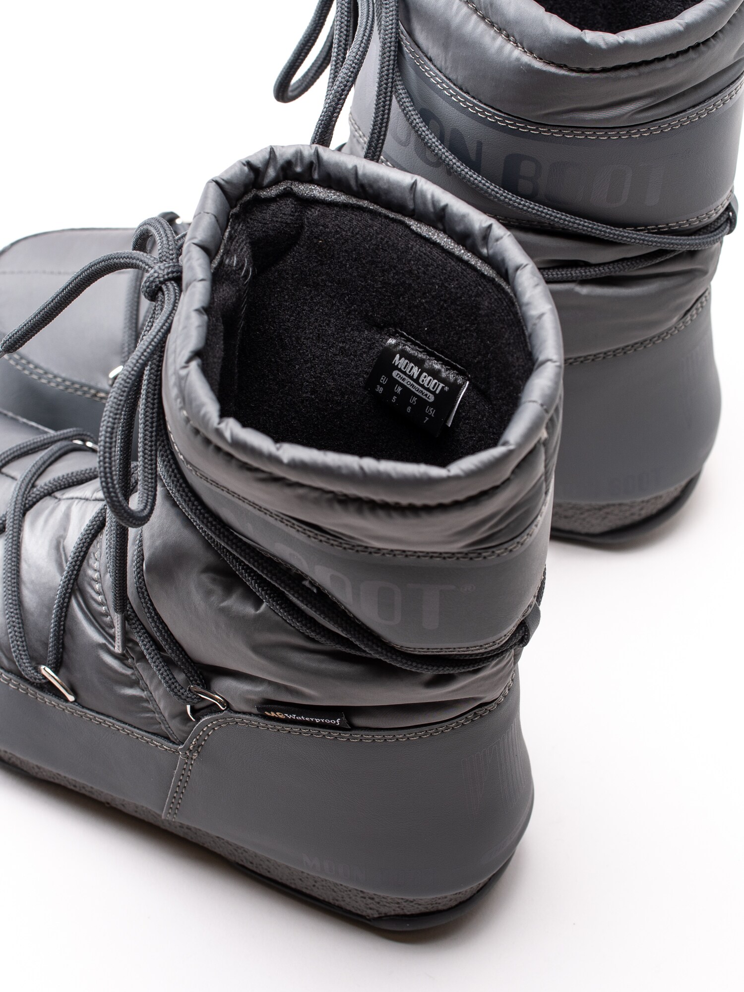 70193015 Moon Boot Mid Nylon WP 965-24009200-006 grå varmfodrade halvhöga vinterstövlar-7