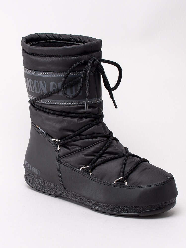 70203009 Moon Boot MB Mid Nylon WP 965-24009200-001 Svarta klassiska vinterstövlar-1