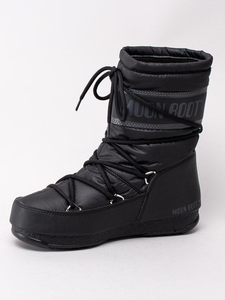 70203009 Moon Boot MB Mid Nylon WP 965-24009200-001 Svarta klassiska vinterstövlar-2