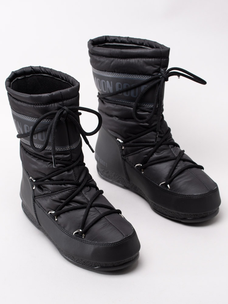 70203009 Moon Boot MB Mid Nylon WP 965-24009200-001 Svarta klassiska vinterstövlar-6