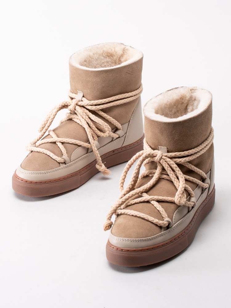 70203015 Inuikii Sneaker Classic 70202-5-6005 Beige vinterstövlar i mocka och fårskinn-6