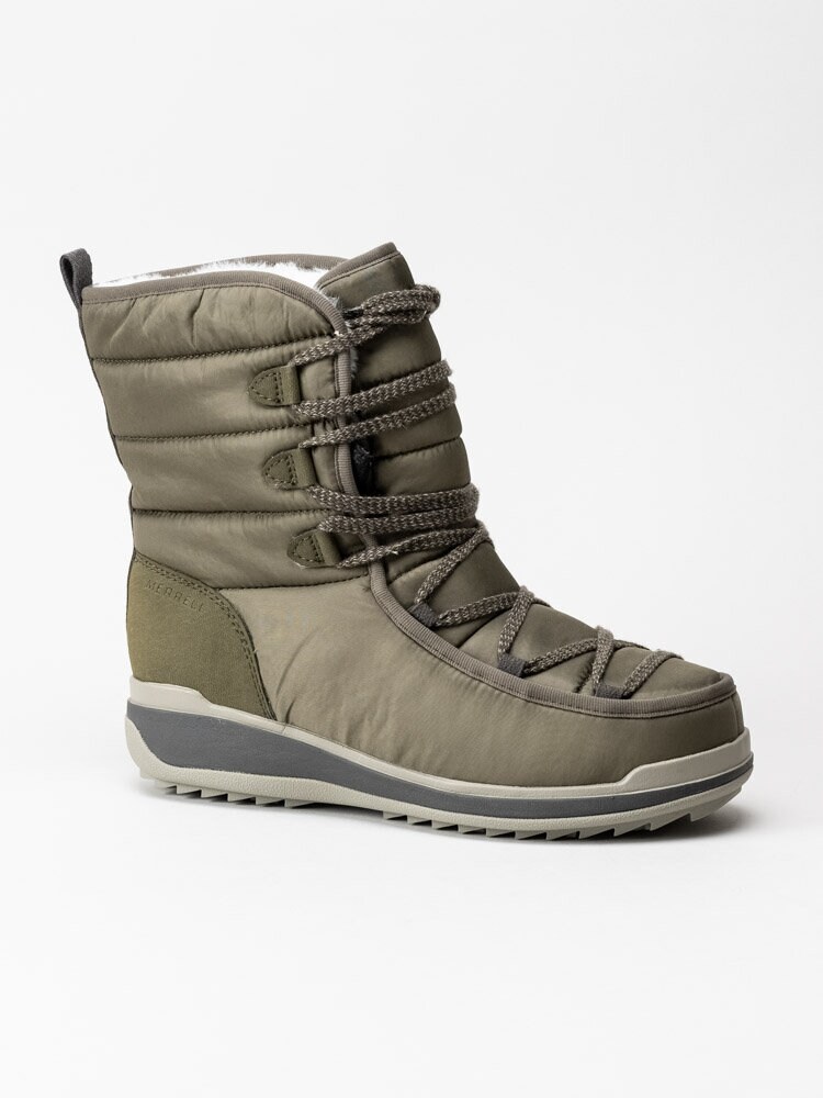 Merrell - Snowcreek Cozy Polar WTPF - Gröna vattentäta vinterstövlar