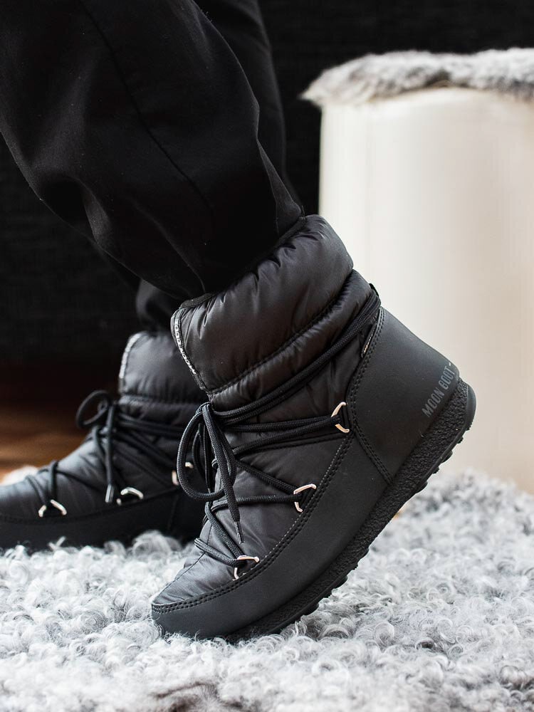 Moon Boot - Low Nylon WP 2 - Svarta låga nylonboots