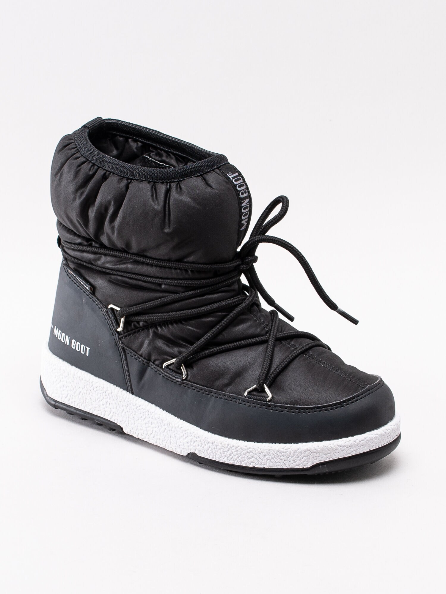 Moon Boot - Jr Girl Low Nylon Boot - Svarta Waterproof vinterboots