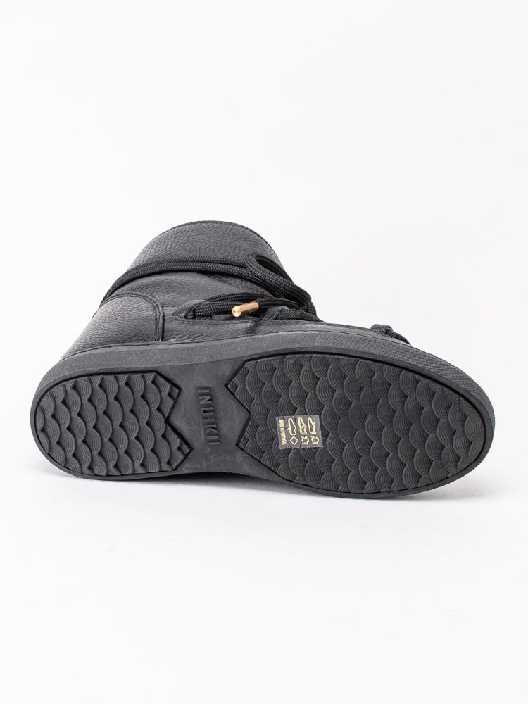 Inuikii - Sneaker Full Leather - Svarta vinterstövlar i skinn
