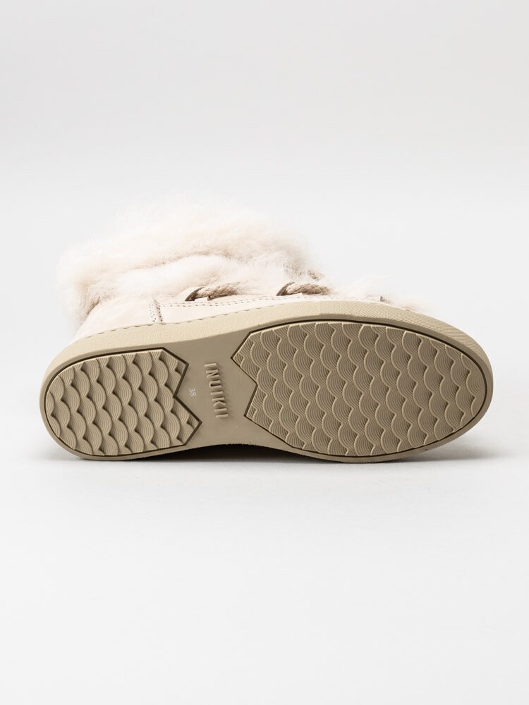 Inuikii - Toskana - Ljusbeige vinterstövlar i nubuck och fårskinn