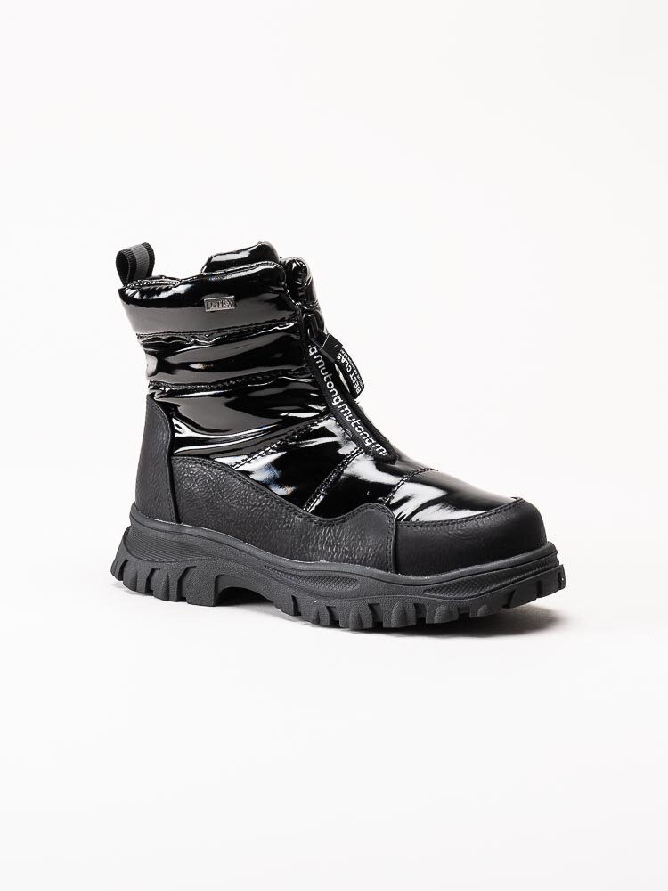 Duffy - Svarta varmfodrade boots med frontzip