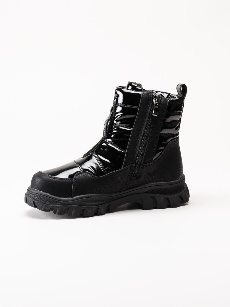 Duffy - Svarta varmfodrade boots med frontzip