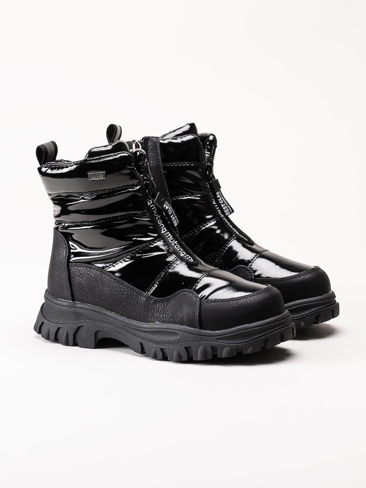 Duffy - Svarta varmfodrade boots med frontzip