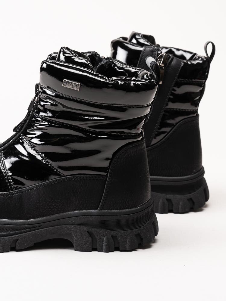 Duffy - Svarta varmfodrade boots med frontzip