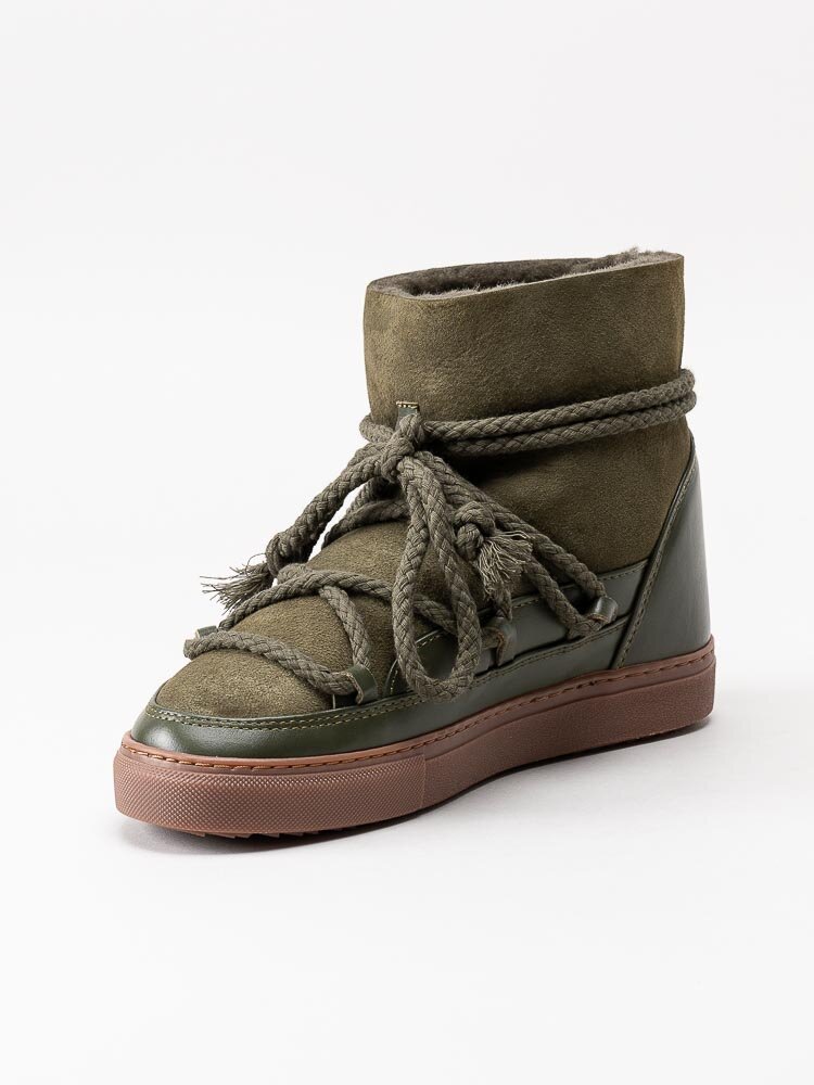 Inuikii - Classic Sneaker - Gröna fårskinnsfodrade boots i mocka