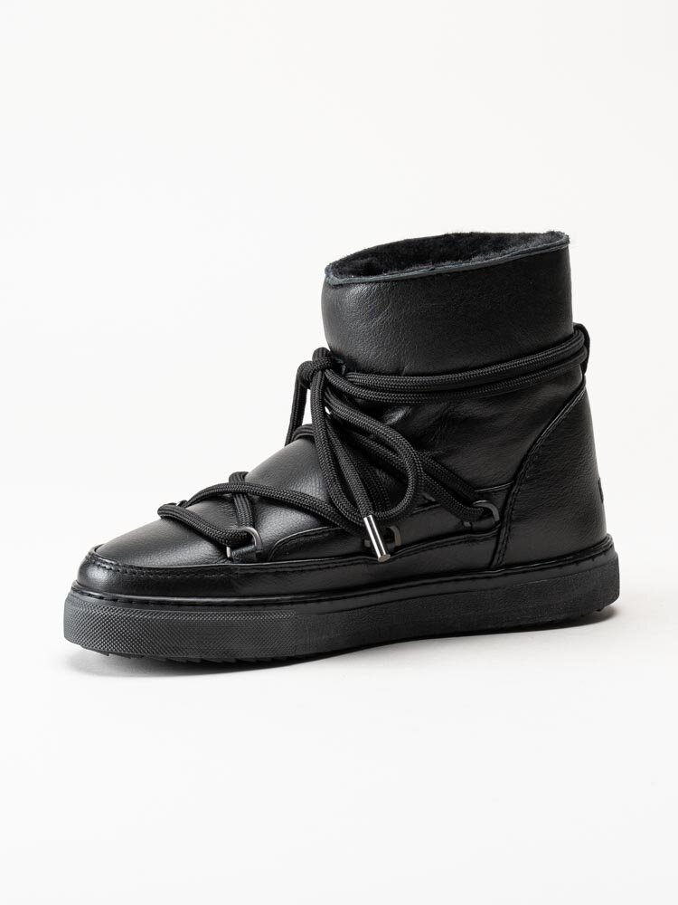 Inuikii - Nappa Sneaker - Svarta fårskinnsfodrade boots i skinn