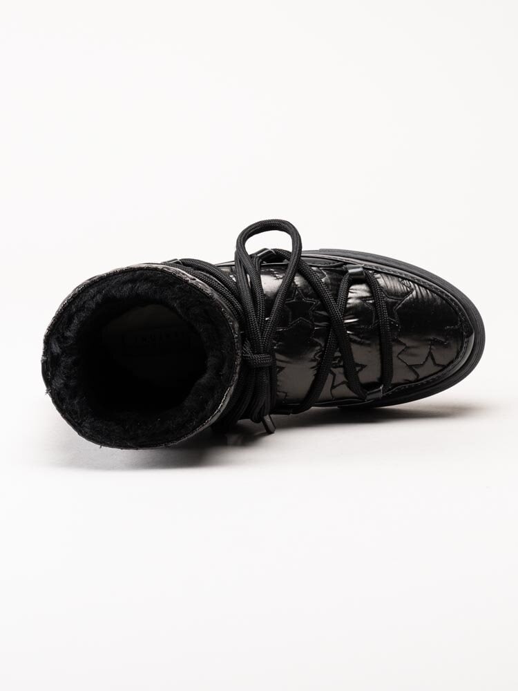 Inuikii - Bomber Star - Svarta fårskinnsfodrade boots