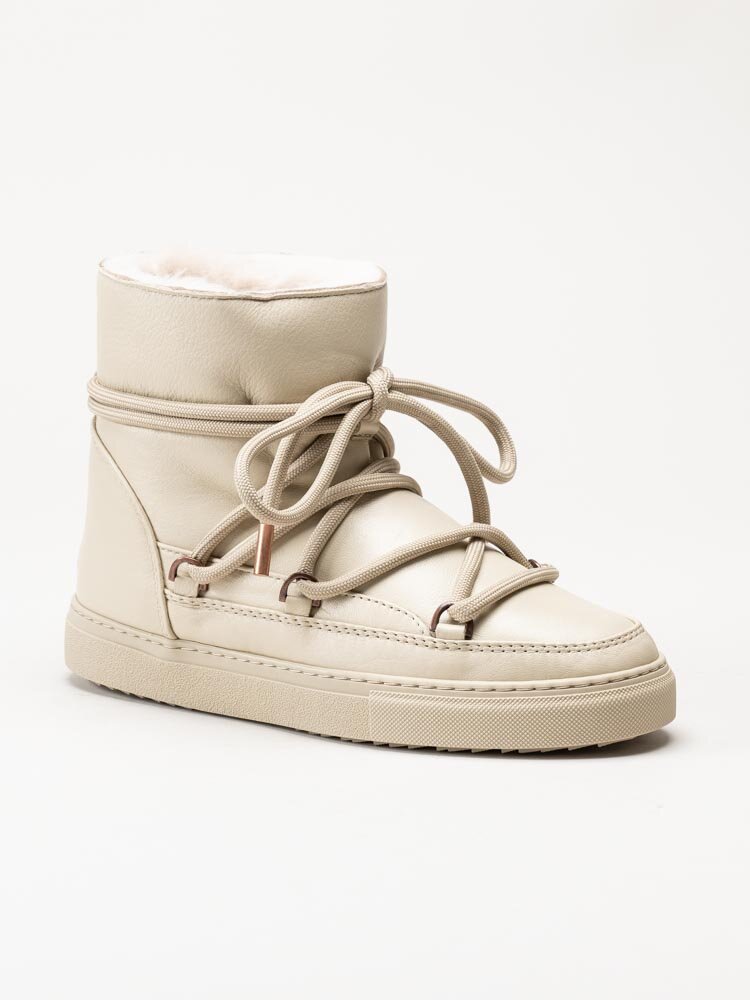 Inuikii - Nappa Sneaker - Off white fårskinnsfodrade boots i skinn