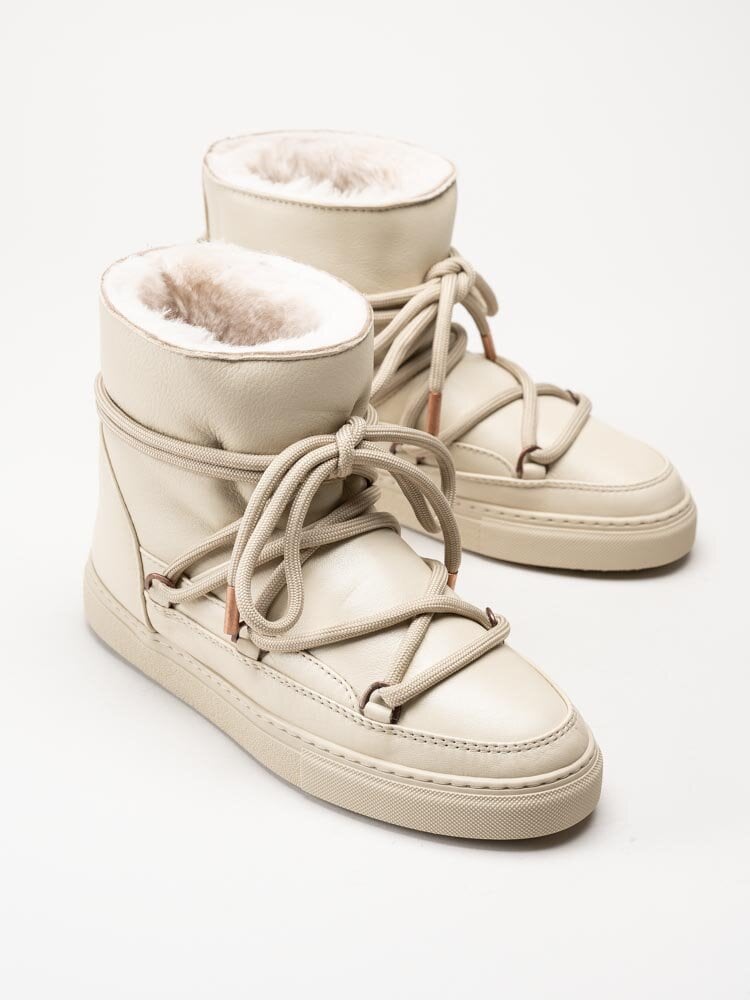 Inuikii - Nappa Sneaker - Off white fårskinnsfodrade boots i skinn