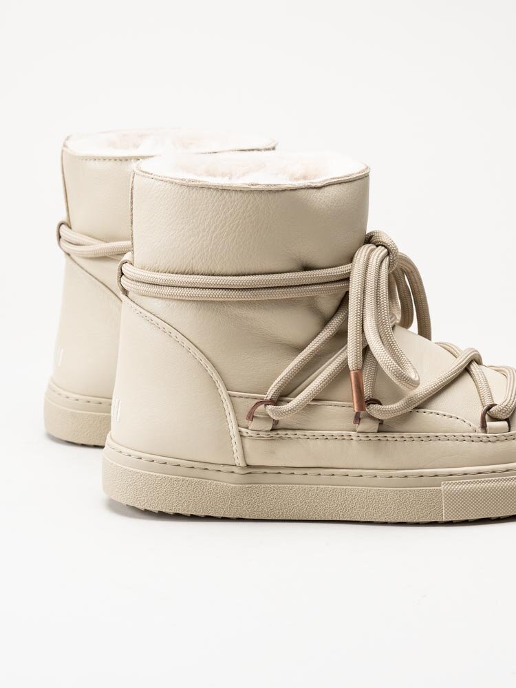 Inuikii - Nappa Sneaker - Off white fårskinnsfodrade boots i skinn