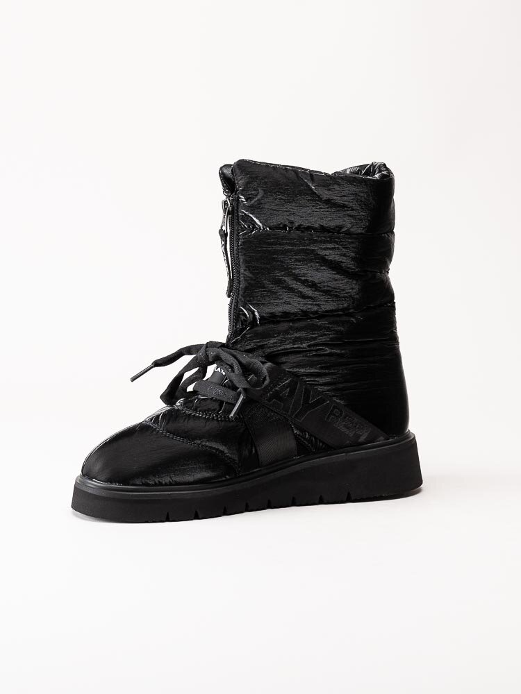 Replay - Melrose Zip - Svarta boots med front zip