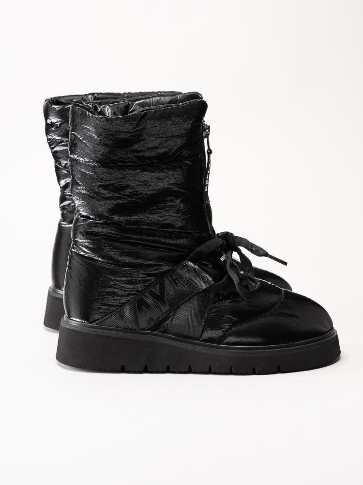 Replay - Melrose Zip - Svarta boots med front zip