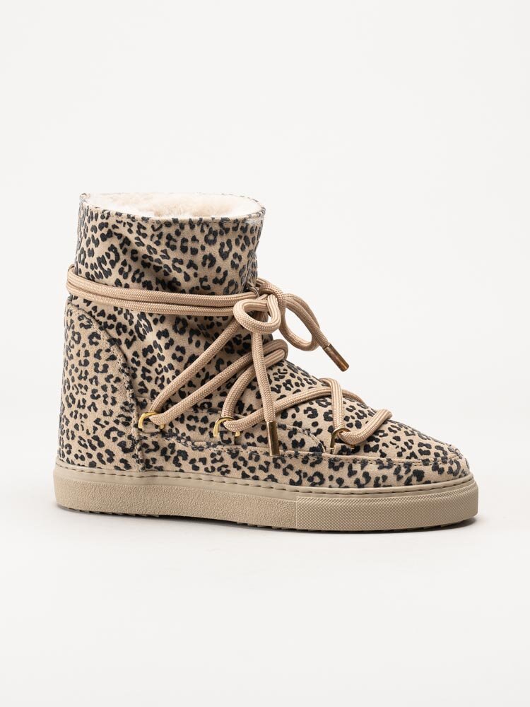 Inuikii - Classic Leo Wedge - Leopardmönstrade boots i mocka