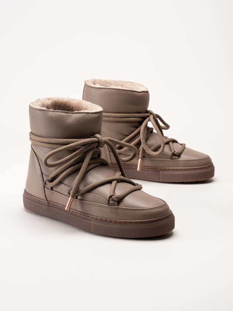 Inuikii - Classic Nappa - Bruna fårskinnsfodrade boots i skinn