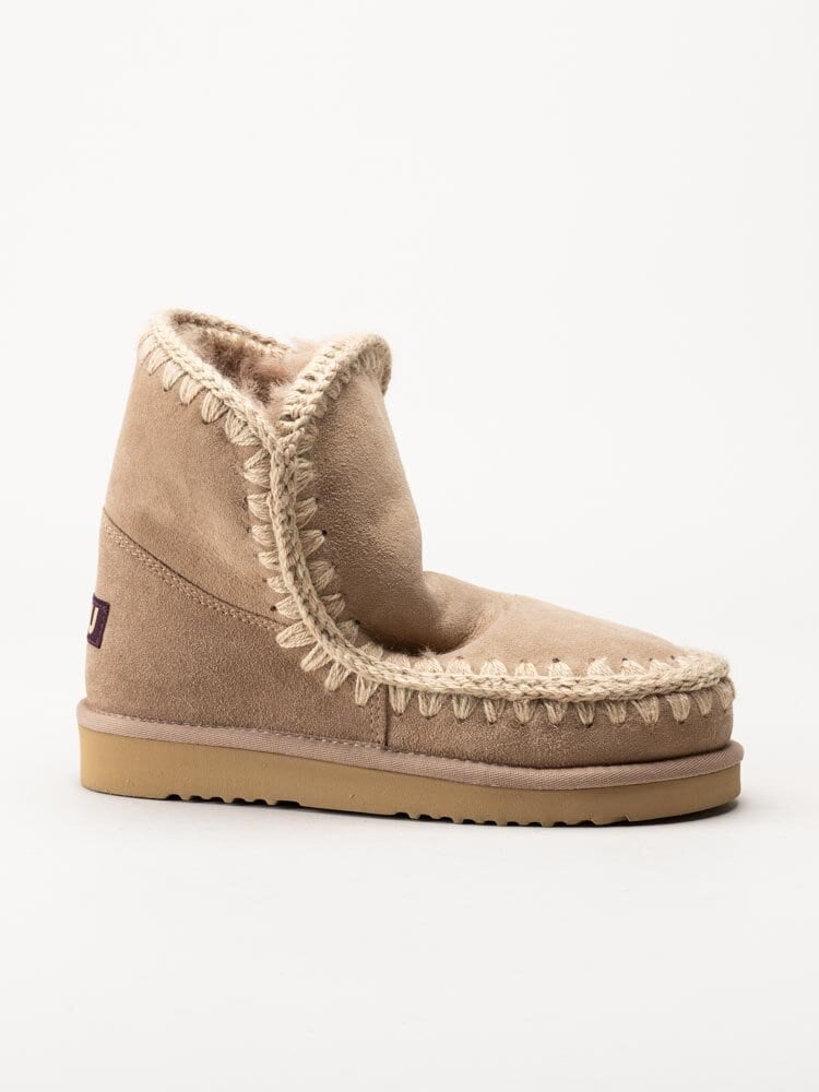 Mou - Eskimo 18 - Beige fårskinnsfodrade boots i mocka