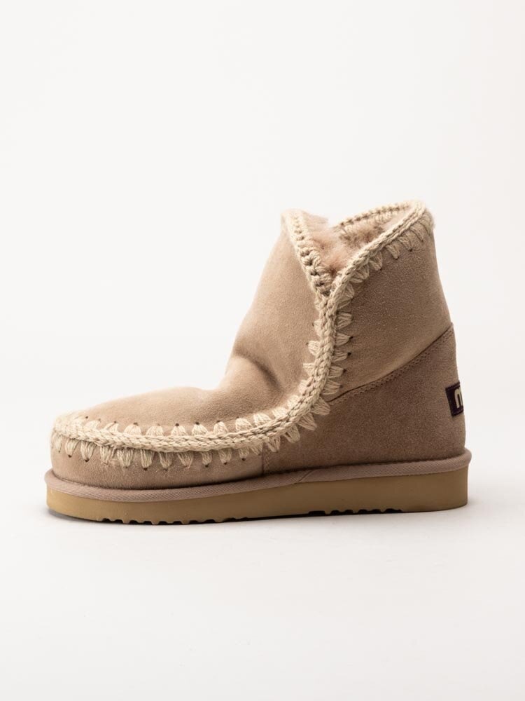 Mou - Eskimo 18 - Beige fårskinnsfodrade boots i mocka