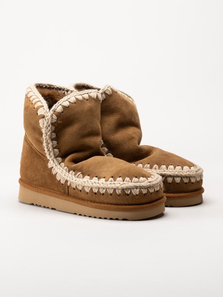 Mou - Eskimo 18 - Ljusbruna fårskinnsfodrade boots i mocka