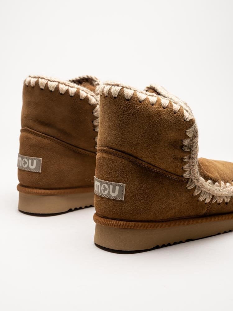 Mou - Eskimo 18 - Ljusbruna fårskinnsfodrade boots i mocka