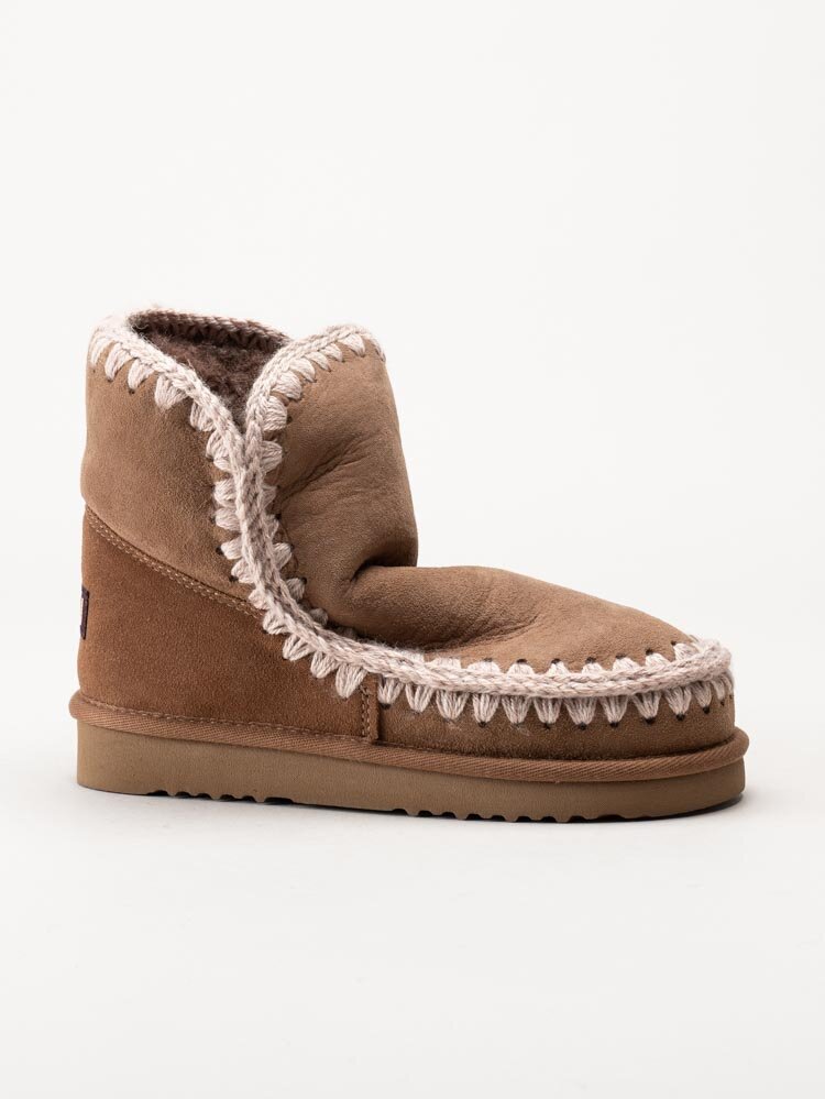 Mou - Eskimo 18 - Ljusbruna fårskinnsfodrade boots i mocka