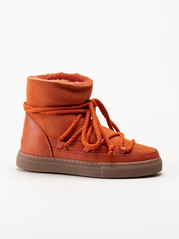 Inuikii - Classic sneaker - Orange fårskinnsfodrade boots i mocka