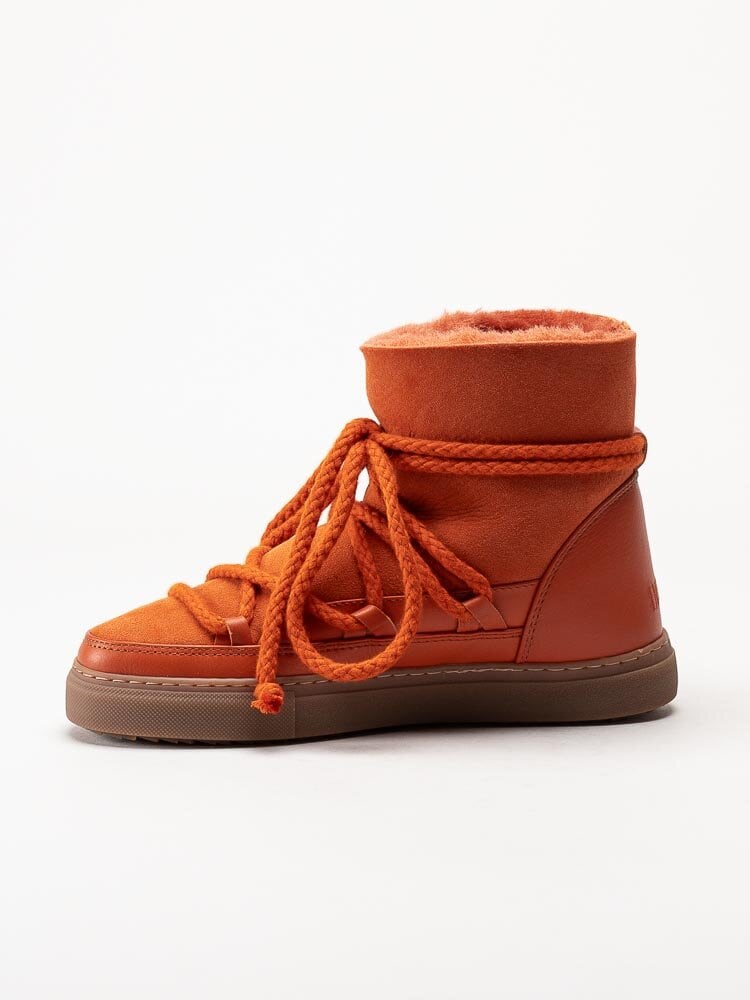 Inuikii - Classic sneaker - Orange fårskinnsfodrade boots i mocka